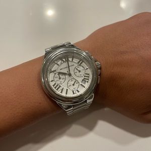 Michael Kors silver chronographic watch